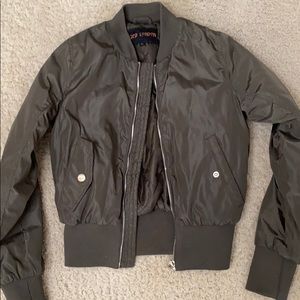Olive green bomber jacket